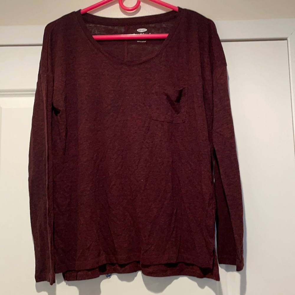 Boyfriend fit pocket long sleeve